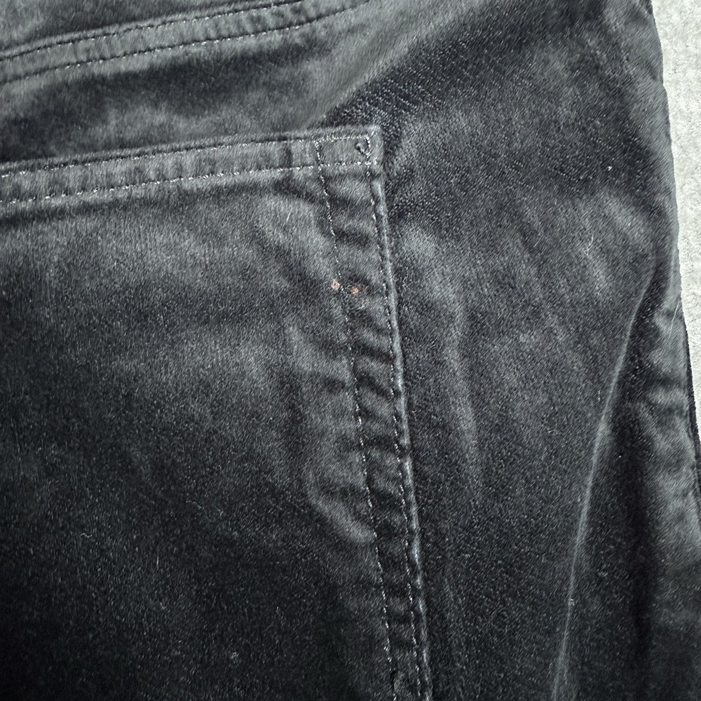 Loft Pants Women's 18 Black Velvet Velour Straight Leg Stretch Modern High Rise - Picture 10 of 10